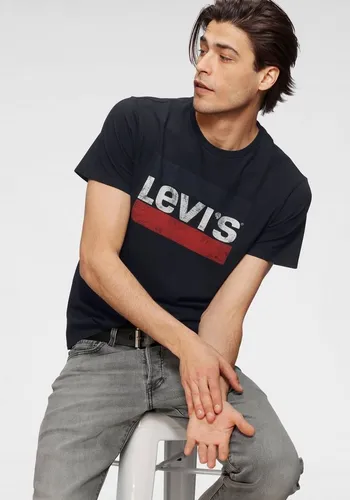 LEVI'S Herren T-Shirt schwarz, Größe L mit Logoprint - Herren-Shirt von Levi's® aus 100% Baumwolle. Bequem und weich durch elastischen Jersey, perfekt für lässige Freizeitlooks.