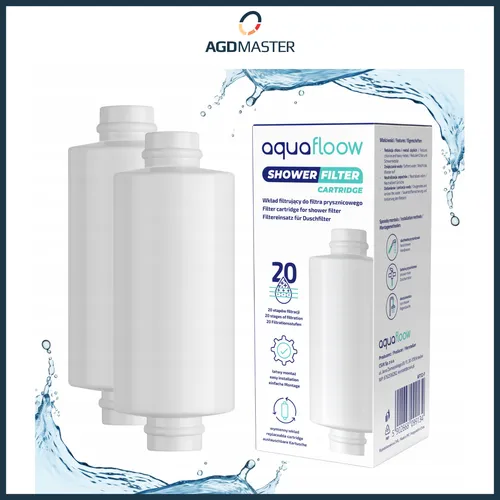 Wasserfiltereinsatz AquaFloow Duschfilter 20 Filterstufen 10000L Filter 2 Stück