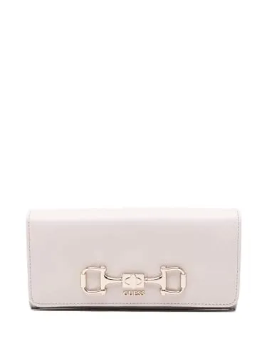 GUESS Geldbörse Janie SLG Flap Organizer Stone beige in schwarz von GUESS