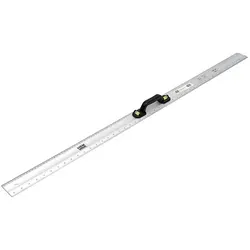 Silverline Aluminium-Lineal mit Griff 1200 mm - Präzises Aluminium-Lineal mit ergonomischem Griff, ideal für Bau- und Heimwerkerprojekte, robust und leicht für eine einfache Handhabung.