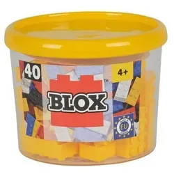 SIMBA Simba Blox 40 gelbe 8er Steine in Dose Konstruktionsspielsteine, (Blox 40 gelbe 8er Steine in Dose) gelb