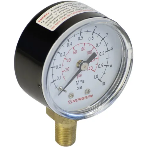 IMI NORGREN Manometer 18-013-012 - Elektrische Messgeräte mit einem präzisen Messbereich von 0 bis 6 bar, ideal für industrielle Anwendungen und zuverlässige Drucküberwachung.