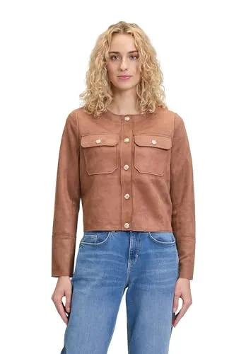 Cartoon Damen Blazer-Jacke mit Taschen 40, Brown Patina - Eleganter Blazer für Damen mit praktischen Taschen, ideal für den Alltag oder das Büro. Bequeme Passform und stilvolles Design.