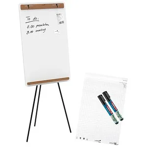 Legamaster Flipchart 7-153800, SKETCH INFINITE - Höhenverstellbar & 90° drehbar - Kreidetafeln: Flexible Nutzung als Flipchart oder Whiteboard, höhenverstellbar von 165 bis 205 cm, extrem robuste und magnethaftende Schreibtafeloberfläche mit 25 Jahren Garantie.