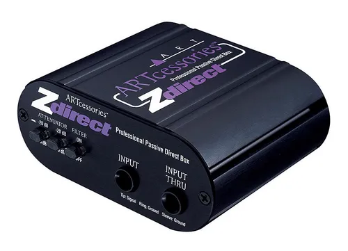 ART ZDirect - Passiver Trennübertrager - Studio & Recording, bietet vielseitige Funktionen wie schaltbaren Low Pass Filter und Phasenumschaltung für professionellen Sound.