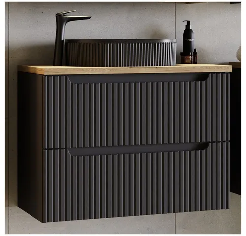 Lomadox Waschtisch NEWPORT-56-BLACK in schwarz von Lomadox