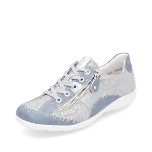 Remonte Damen Low-Top Sneaker R3403, Frauen Halbschuhe,lose Einlage,Freizeitschuhe,Turnschuhe,Laufschuhe,Freizeit,sportlich,blau Kombi (14),44 EU