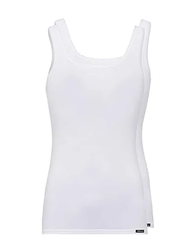 Skiny Damen Tank Top 2 Pack - Advantage Cotton - Tanktops & Träger-Tops für Damen, sportliches Doppelpack aus weicher Baumwolle mit superflachen Nähten für optimalen Komfort und perfekte Passform.