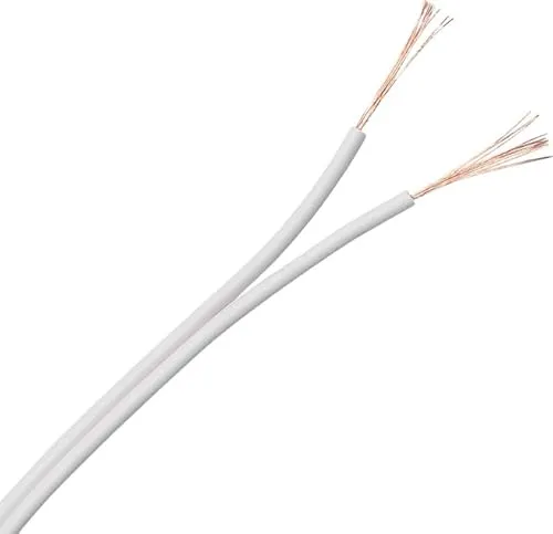 Doppellitze Zwillingslitze 2X 0,14mm² weiß 10 m 51521