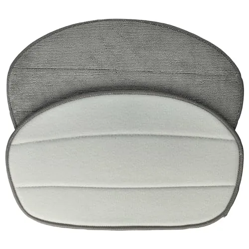 vhbw 2X Wischbezug kompatibel mit Leifheit CleanTenso Dampfreiniger, Dampfmop - Mikrofaser, Grau