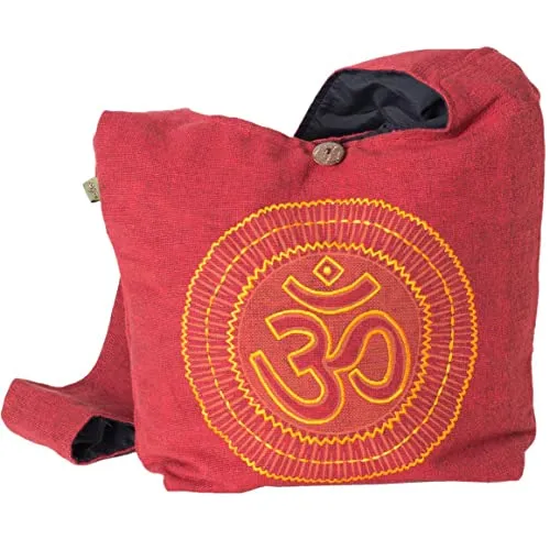 Vishes Umhängetasche - Unisex Stoff Beuteltasche mit langem Tragegurt - Damen-Schultertaschen aus robustem Ethno-Stoff mit Reißverschluss, ideal als Allrounder für Alltag, Sport und Schule. Bequem als Crossbody Bag tragbar.