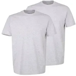 Götzburg Herren T-Shirt grau Uni 2er Pack 6XL - Herren-Unterhemden aus 100% Baumwolle, leicht und weich, ideal für den täglichen Komfort und eine körpernahe Passform mit Rundhals-Ausschnitt.
