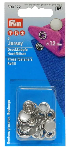 PRYM Nachfüllpackung Jersey Druckknöpfe Perlkappe 12 mm von Prym