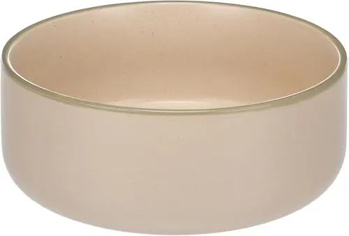 Hundenapf Keramik – hundenapf Keramik groß – 1,5l – spülmaschinenfest – rund beige – Flamingo