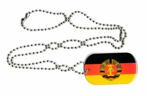Dog Tag DDR Erkennungsmarke 30 x 50 mm Fahne Flagge von FahnenMax®