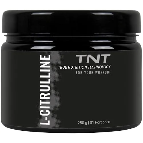 TNT L-Citrulline Malat Pulver (250g) • Pump Booster • 100% Vegan & hohe Reinheit • Citrulline Pulver hochdosiert • 5g L-Citrullin pro Portion