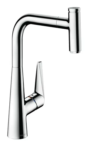 Hansgrohe Talis Select M51 Einhebel-Küchenmischer 300 - Armaturen mit Ausziehauslauf und sBox für flexibles Arbeiten in der Küche, elegantes Chrom-Finish.