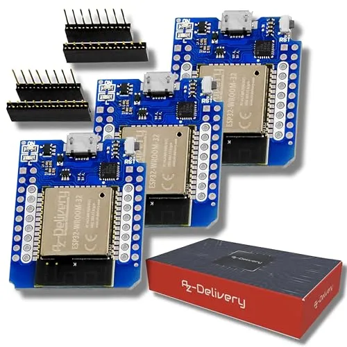 AZDelivery 3 x ESP32 D1 Mini NodeMCU WiFi Modul von AZ-Delivery