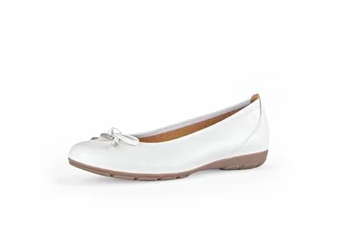 Gabor Sportliche Ballerina in Weiß – Größe 42 EU - Elegante und bequeme Ballerina in klassischem Weiß, ideal für den Alltag. Perfekt für stilvolle Auftritte und angenehmen Tragekomfort.