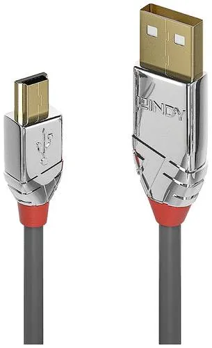 LINDY USB-Kabel USB 2.0 USB-A Stecker, USB-Mini-B Stecker 7.50m Grau 36635