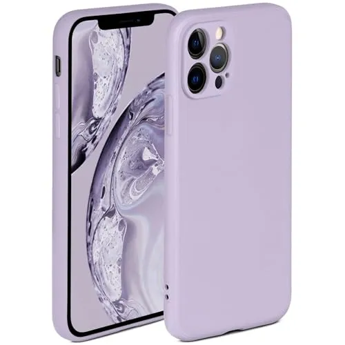 ONEFLOW Soft Case für iPhone 12 Pro Hülle aus Silikon mit Kameraschutz, Silikonhülle mit erhöhtem Schutz fürs Display, Backcover Schutzhülle, weiche Handyhülle, Flieder