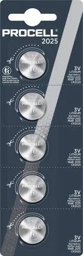 PROCELL Knopfzelle CR 2025 3.0V 5 St. 165 Lithium