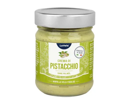 La Vela Nussaufstrich La Vela Crema di Pistacchio, süße Pistaziencreme, 190 g, ohne Palmöl