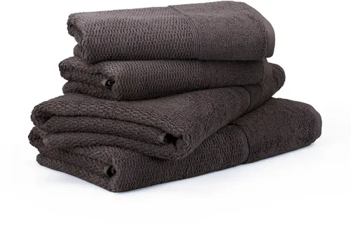 Möve for frottana Handtuch Set Pearl - Handtuch Set aus Walkfrottier, 4-teilig in Grau, mit 100% Baumwolle und OEKO-TEX® Standard 100 Zertifikat für höchste Qualität und Sicherheit.