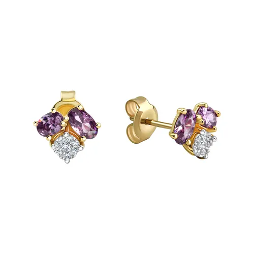 Fascination by Ellen K. Ohrringe Gold 375 mit Amethyst in gelb von Fascination by Ellen K.