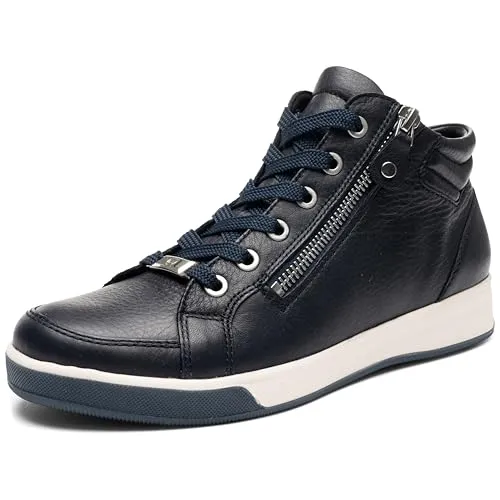 ara Damen Rom Sneaker, Blue 12 44499 66, 41.5 EU - Damen-Sneaker mit Wechselfussbett und High Soft Bamboo für optimalen Tragekomfort und ein angenehmes Fußklima.