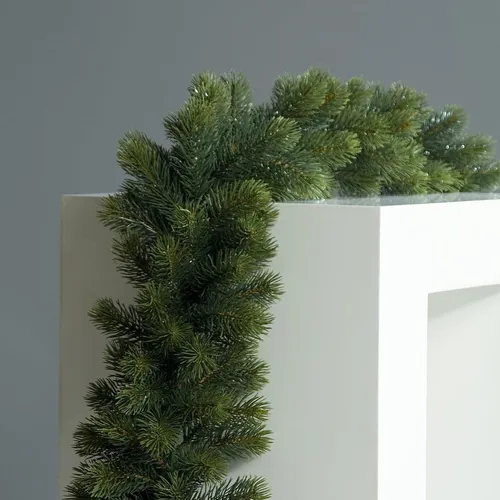 Künstliche Edeltannengirlande 180 cm Double - Blumen & künstliche Pflanzen, 180 cm lange, stilvolle Kunsttanne für festliche Weihnachtsdekoration, pflegeleicht und langlebig