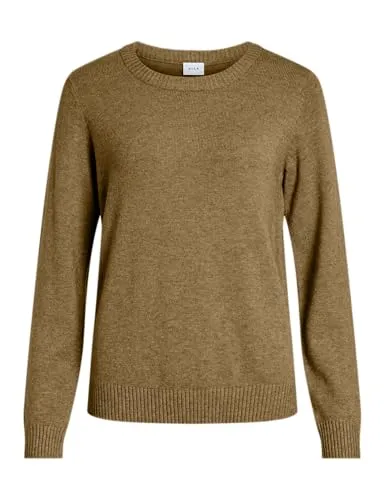 Viril O-Neck L/S Knit Top - Noos - Pullover für Damen, stilvoller Rundhals mit gerippten Ärmelbündchen, ideal für einen eleganten Look im Alltag.