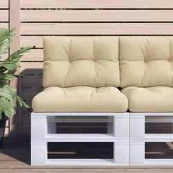 vidaXL Palettenkissen Beige 60x40x12 cm - Bequemes Palettenkissen in Beige für Gartenmöbel und Innenräume. Hergestellt aus langlebigem, wasserabweisendem Polyester für optimalen Sitzkomfort und einfache Reinigung. Verleihe deinem Raum einen frischen Look!