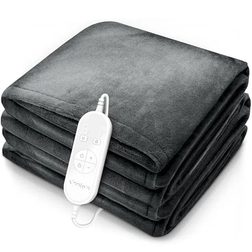 Heizdecke elektrisch XXL mit Abschaltautomatik - Infrarot- & Wärmegeräte: Große Wärmedecke (160 x 120 cm) mit Fernbedienung, verstellbaren Temperatureinstellungen und waschbarem Bezug für ultimativen Komfort und Sicherheit.