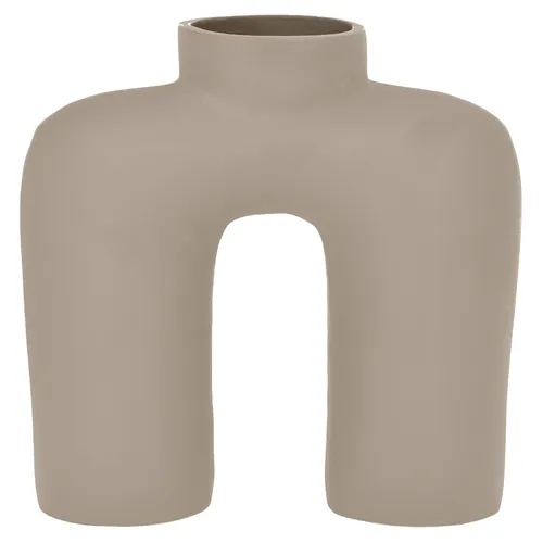 EGLO Living Metallvase 22,5cm - Stilvolle Metallvase in sandfarben, ideal für moderne Wohnräume und perfekt für frische Blumenarrangements.