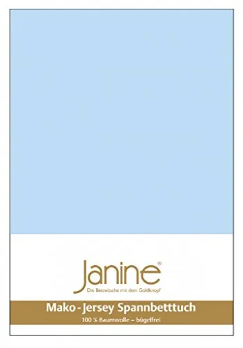 Janine Spannbetttuch 5007 Mako Jersey in blau von Janine