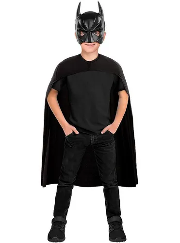 Metamorph Umhang Kinder Batman Maske & Umhang - Fasching Kostüm, Cape und Maske für die schnelle Verwandlung in den Superhelden