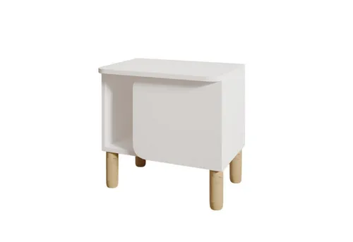 DEMA Home Nachttisch River – Moderner Nachttisch für Ihr Schlafzimmer - Vielseitiger Nachttisch in zeitlosem Design, erhältlich in Weiß, Anthrazit und Nussbaum. Robuste, pflegeleichte Oberfläche und stabile Rundfüße sorgen für Langlebigkeit und Stil.