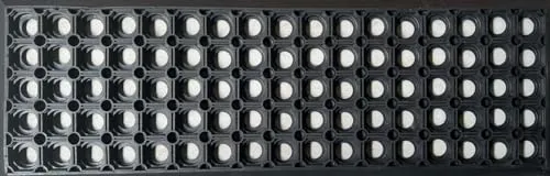 Jet-Line® | Treppenmatte aus Gummi | GERLINDE 25x75cm | 12mm hoch | schwarz | außen Outdoor | antirutsch Stufenmatte | wetterfest und rutschhemmend Außentreppe | langlebige Treppenauflage