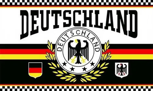 Flagge Deutschland LORBEERKRANZ 4 STERNE 90 x Die Mannschaft Weltmeisterschaft