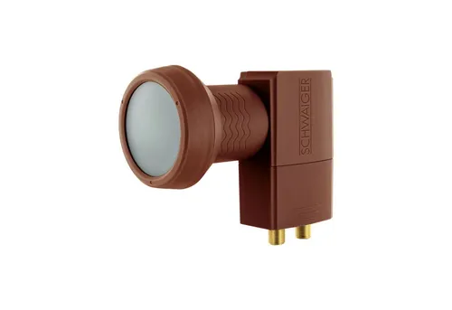 Schwaiger LNCR0002 ziegelrot SUN PROTECT Digitales Twin LNB - Hochwertiges Twin LNB für optimale Signalübertragung, ideal für den Einsatz in Antennenanlagen.