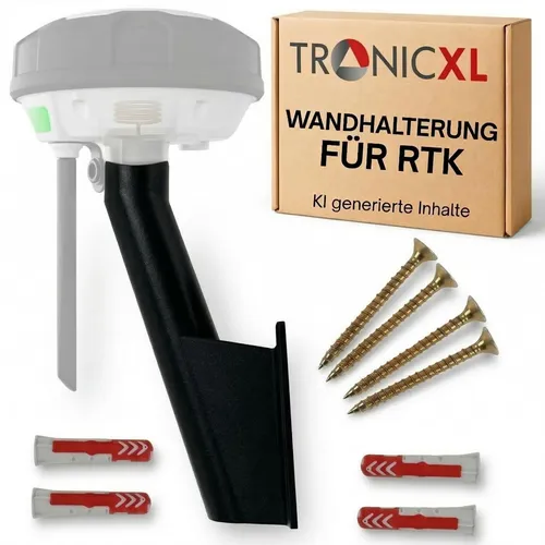 TRONICXL Wandhalterung für RTK Antenne Luba | Yuka I AWD Rasenmäher Roboter Zubehör - Hochwertige Wandhalterung für die RTK Antenne deines Rasenmäherroboters. Flexibel montierbar für optimalen Empfang, hergestellt in Deutschland aus robustem Kunststoff. Lieferumfang: Halterung, Schrauben und Dübel.