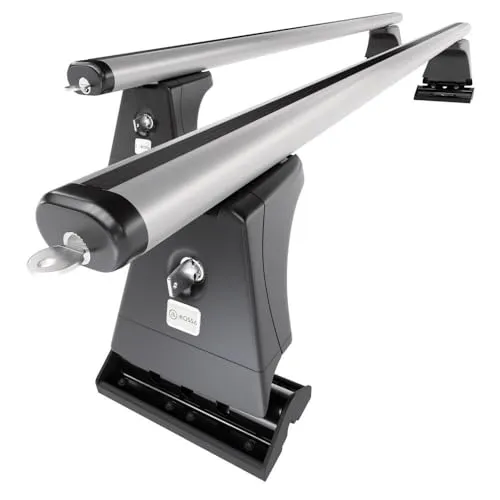 Mossa - Alu-Dachträger kompatibel mit BMW 3er F30 Limousine (2012-2018) - silbern Dachträger Dachgepäckträger - Montagepunkte 1