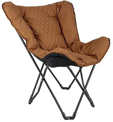 BO-CAMP Schmetterling Stuhl Himrod - Campingmöbel, extrem luxuriöser Schmetterlingsstuhl mit stabilen Stahlrahmen und edler Leinenoptik für höchsten Komfort.