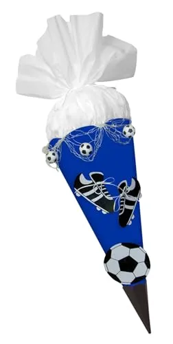 Prell Schultüte Bastelset Fußball blau-weiß.