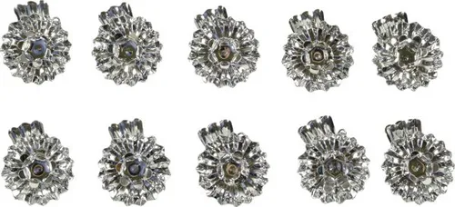 Riffelmacher Baumkerzenhalter silber 10 Stück  Baumschmuck