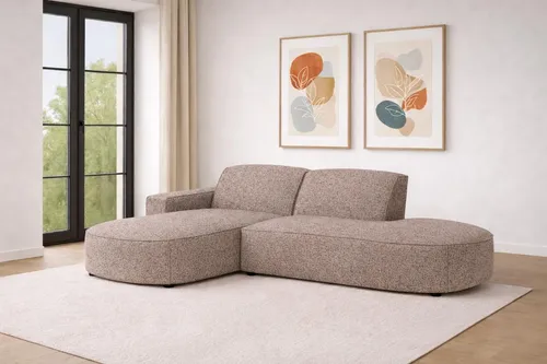 Kaiser Möbel Ecksofa Cursal Atelier - Beige, Links - Modulares Ecksofa mit elegantem Design und hoher Flexibilität für Ihr Wohnzimmer. Der hochwertige Stoff Artico ist pflegeleicht und haustierfreundlich, ideal für entspannte Stunden.