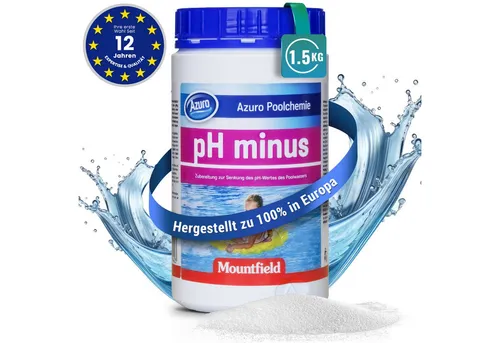 Azuro Poolpflege PH Minus für Pools PH Senker Granulat zur effektiven PH Wert Senkung, Einfache Anwendung, Made in Europe 1,5 kg / 4,5 kg
