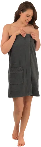 Wewo fashion Kilt 9537T - Eleganter Damen-Saunakilt - Bademäntel aus hochwertigem Frottier, schlingenfest und mit stilvoller 