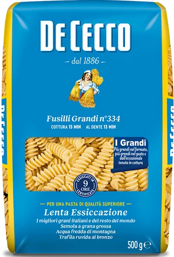 Nudeln De Cecco Fusilli Semola Di Grano Duro Extrudiert Al Bronzo Ovp 500gr